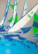 Original Vintage 1972 Munich Olympics Sports Series Poster Yachting