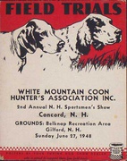 White Mountain Coon Hunters Association Field Trials Original Vintage Poster