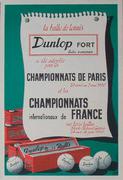 Original Vintage Dunlop [[Tennis]]  Balls Advertising Poster