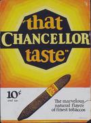Chancellor Cigars 10cent Original Vintage Advertising Poster