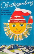 Original Vintage Swiss [[Ski]] Travel Poster Obertoggenburg