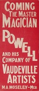 Original Vintage Powell Magician Poster red