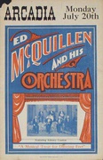 Ed McQuillen and His Orchestra Original Vintage Advertising Poster Arcadia