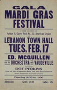 Ed McQuillen and His Orchestra Original Vintage Advertising Poster Mardi Gras