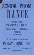 Ed McQuillen and His Orchestra Original Vintage Advertising Poster Senior Prom Dance