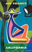 Air France California Original Travel Poster