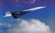 Air France Original Travel Poster Concorde in Flight Horizontal