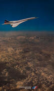 Air France Original Travel Poster Concorde in Flight Vertical