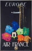 Air France Europe Icons Original Travel Poster sm size
