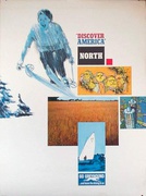 Greyhound Bus Original Vintage Travel Poster North
