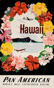Pan American Airlines[[ Hawaii]]  Lei Around Diamond Head Scene