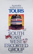 Amtrak Railroad Original Travel Poster Rail America Tours
