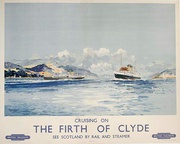 Firth of Clyde See Scotland By Rail and Steamer Original British Railways Travel Poster