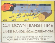 LNER Cut Down Transit Time Original Travel Poster