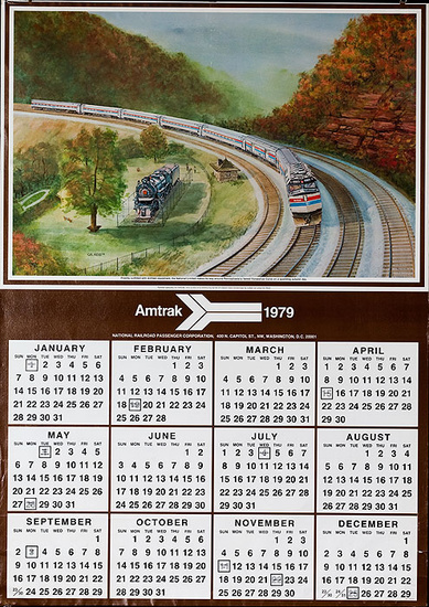 DP Vintage Posters - Amtrak Original Railway Calendar 1979
