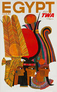 TWA Original Vintage Travel Poster Egypt