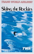 Trans World Arlines [[Ski]]ing The Rockies Original Travel Poster