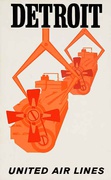 United Air Lines San Diego Original Travel Poster sm