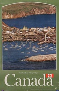 Canada Travel Poster Newfoundland Fishing Village