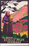 Denmark Rebuild Park Original Vintage Travel Poster