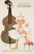 Royal Ballet in Denmark Original Danish Travel Poster
