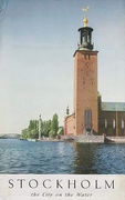 Stockholm The City On the Water Original Norway Travel Poster