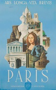 Art Is Long Life Is Short [[Paris]] Original Travel Poster