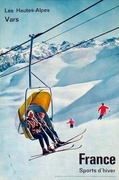 France Original Vintage Travel Poster [[Ski]] Lift