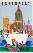 Frankfurt Original Vintage German Travel Poster