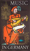 Music In Germany Original Vintage German Travel Poster