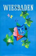 Weisbaden Original Vintage German Travel Poster