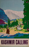 Kashmir Calling  India Travel Poster