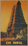 See India South India Original Travel Poster
