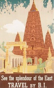 Splendour of the East, India Original Vintage Travel Poster 