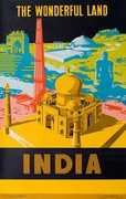 A Wonderful Land Original Vintage India Travel Poster