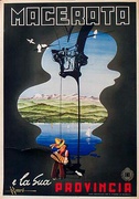 Macerata Italy Original Vintage Travel Poster 