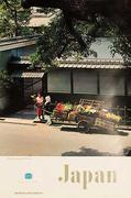 Japan Flower Vendor Kyoto Original Travel Poster
