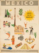 Mexico Travel Poster Pais de Maravillas