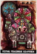Egypt Folklore Destival Original Travel Poster