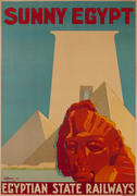 Egyptian State Railways Original Vintage Travel Poster Sunny Egypt