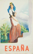 Canary Islands Spain Original Vintage Travel Poster 