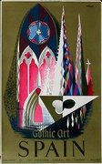 Spain Original Vintage Travel Poster gothic art