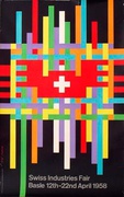 Industrail Fair 1958 Original Vintage Swiss Travel Poster 