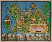 British Railways North Wales Map Original Travel Poster