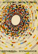 General Dynamics Original Corporate Relations Poster Atoms for Peace, Solar Dynamics