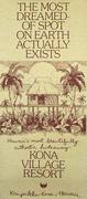 Kona Village Hawaii Original Travel Poster 