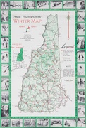 New Hampshire Winter Map Original Winter Sports [[Ski]] Tourism Poster