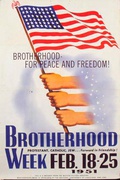 1951 Brotherhood Week Original Vintage Poster
