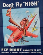 Civil Aeronautics Administration Original Poster Don't Fly High