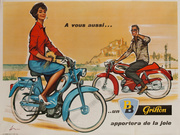 Peugeot BB Scooter Original Vintage Poster Red Sweater